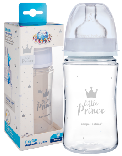 CANPOL BABIES LAHEV NA ŠIROKO ANTIKOLIKOVÁ 240ml ROYAL 3m+
