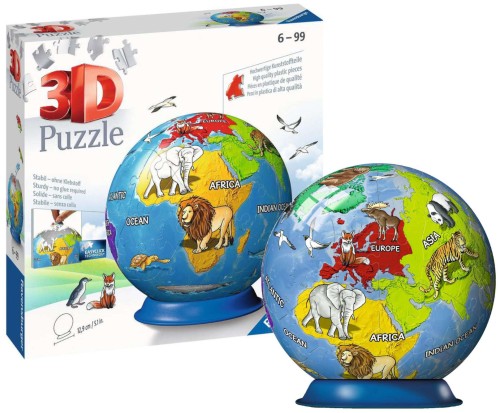 RAVENSBURGER PUZZLE 3D DĚTSKÝ GLOBE 72 DÍLKŮ
