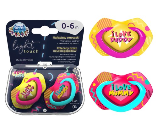 CANPOL BABIES SYMETRICKÝ KLOBOUK NEON LOVE 0-6m 2ks.
