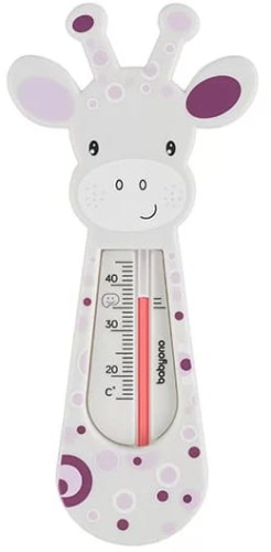 Babyono Analogový Teploměr Na Vodu Žirafa Fialová