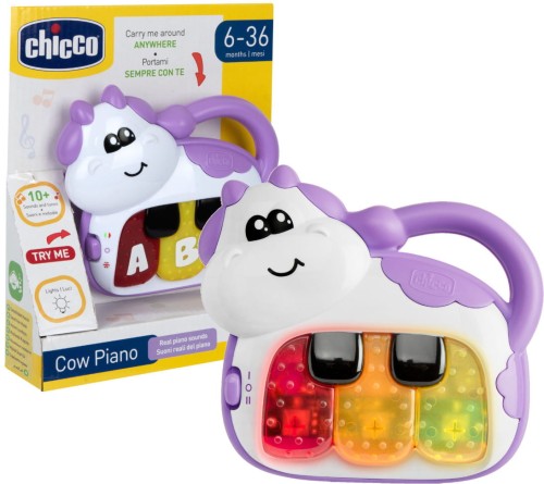 Chicco Interaktivní klávesy Kravička Klavír pro nejmenší 18m+