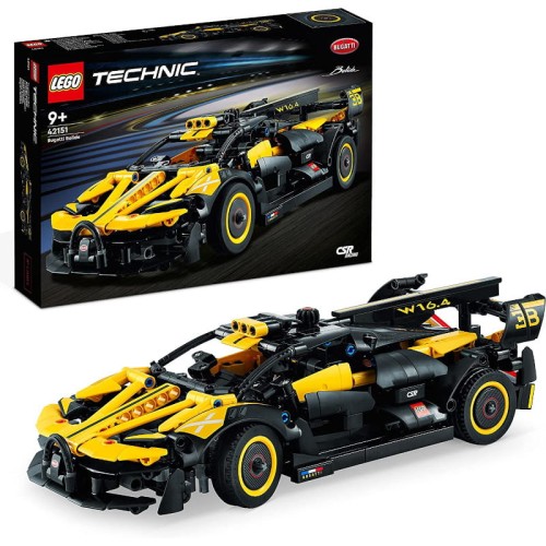 Lego TECHNIC Sada Bugatti Bolid Závodní vozidlo 42151 9+ 905ks.
