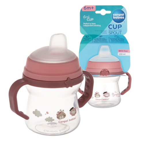 Canpol Babies Tréninkový hrníček Neko spill FirstCup Bonjour Paříž 150 ml 6m+