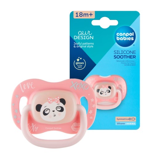 Canpol Babies Silikonová Symetrická Savička 18m+ Exotická Zvířata Panda