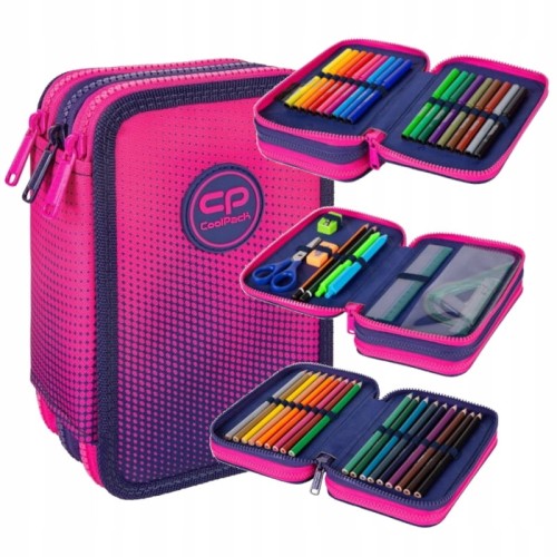 Coolpack Jumper 3 Penál S Vybavením 3-komorový Gradient Frape