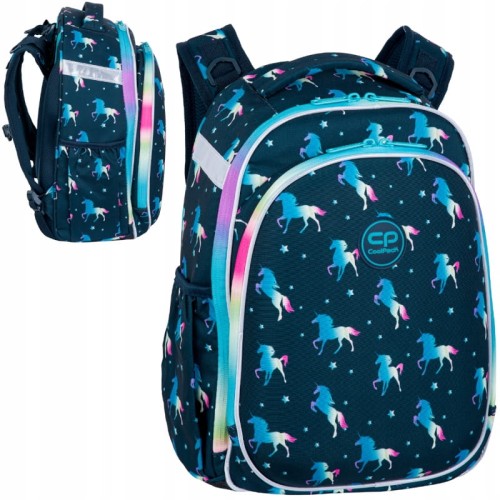 Coolpack Turtle Školní Batoh Pevný Modrý Jednorožec 25l