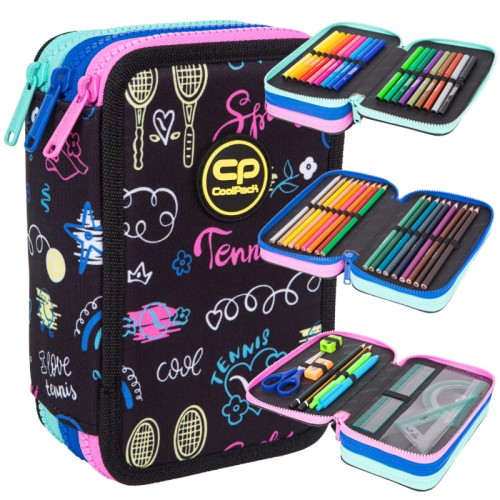 Coolpack Jumper 3 Penál S Výbavou 3-komorový Tennis Star