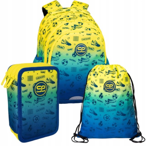 Coolpack Sada Fotbal 2T Batoh Jerry Taška Vert Peračník S Výbavou Jumper 3