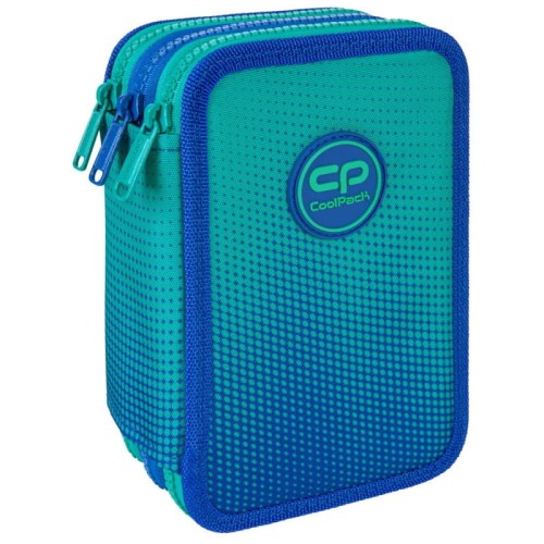 CoolPack Jumper 3 Penál 3-komorový S vybavením Gradient Ocean Tyrkysová Modrá
