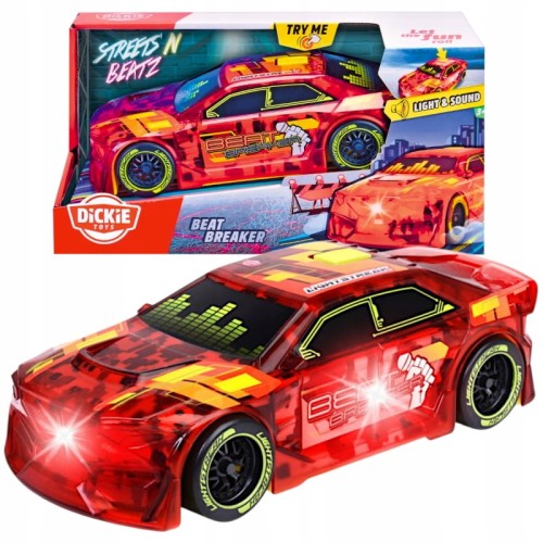 Dickie Toys Beat Breaker Auto Vozidlo Světlo a Zvuk