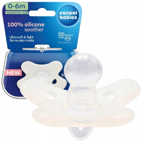 CANPOL BABIES SILIKONOVÁ PACIČKA UKLIDŇUJÍCÍ 100% SILIKON SYMETRICKÁ 0-6m