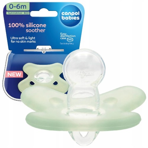 CANPOL BABIES SILIKONOVÁ UKLIDŇUJÍCÍ CUMÍK 100% SILIKON SYMETRICKÝ 0-6m