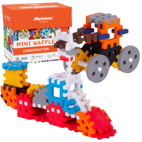 MARIOINEX TOVÁRNA NA HRAČKY MINI WAFFLE KONSTRUKTOR KOSTKY 300 KS 3+ - 02271