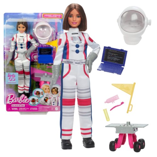 Barbie Kariéra Panenka Astronautka V Přilbě A V Skafandru + Příslušenství