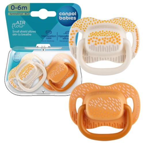 Canpol Babies Silikonová Symetrická Šidítko 0-6 m Mountains 2-balení