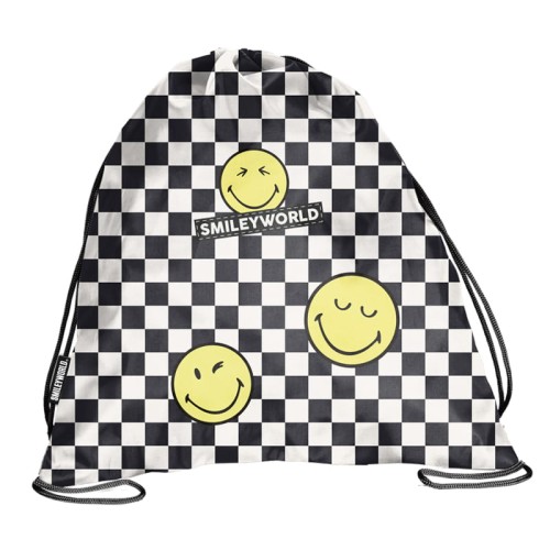 PASO Be Uniq Sportovní Gymnastický Batoh Na Boty Smiley World V Kostičkovaném Vzoru