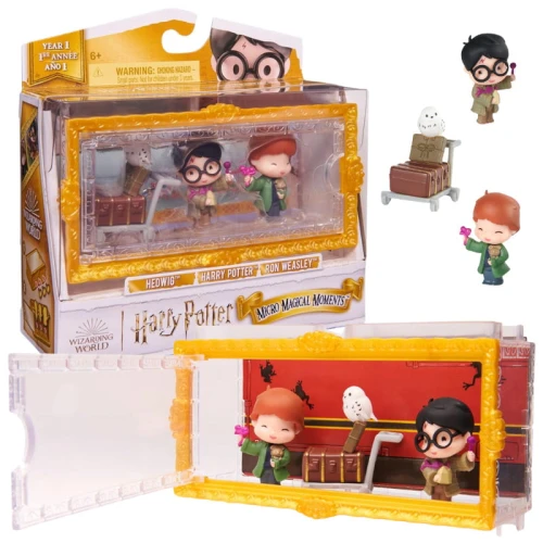 Kouzelnícký svět Harry Potter Mini figurky Harry Ron a Hedvika Sada
