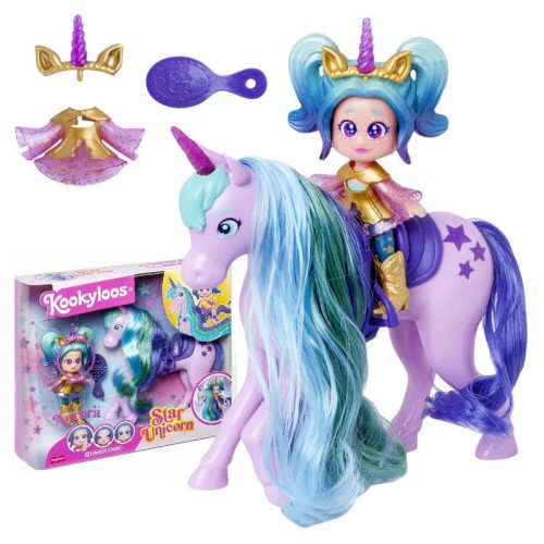 Kookyloos Star Unicorn Sada Hvězdný Jednorožec + Panenka Aurora