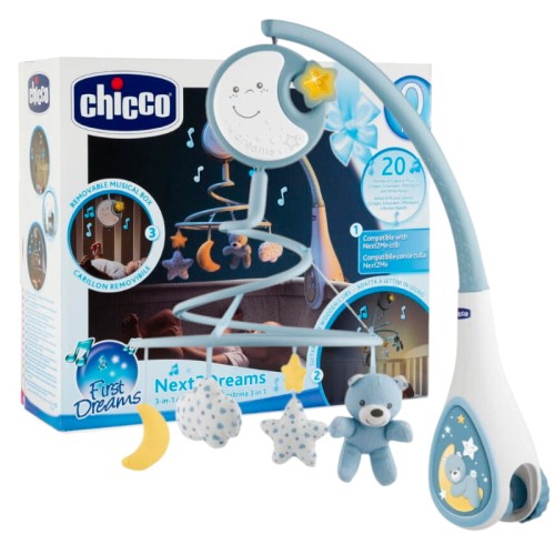 OUTLET! CHICCO NEXT2DREAMS HUDEBNÍ KOLOTOČ ŠUMÍCÍ 3v1