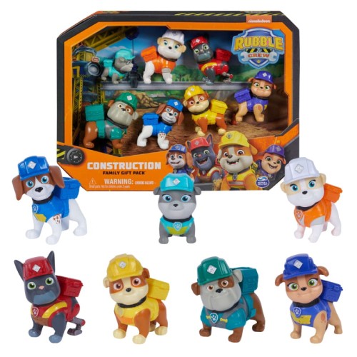 Psi Patrol Rubble & Crew Rubble a jeho tým sběratelská dárková sada 7 figurek
