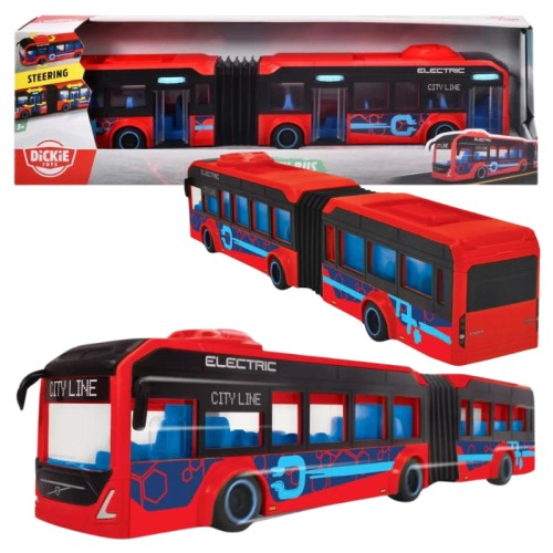 Dickie Toys Městsní Autobus Kloubový Červený 40 cm Volvo