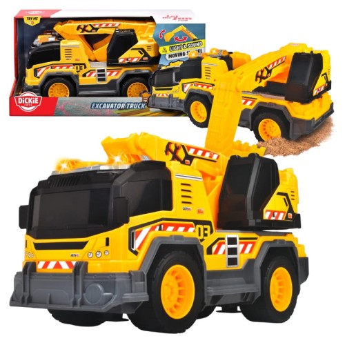 Dickie Toys Interaktivní vozidlo Nákladní auto a bagr 30 cm