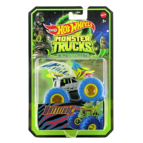 Hot Wheels Monster Trucks Svítící v Temnotě Battitude Auto