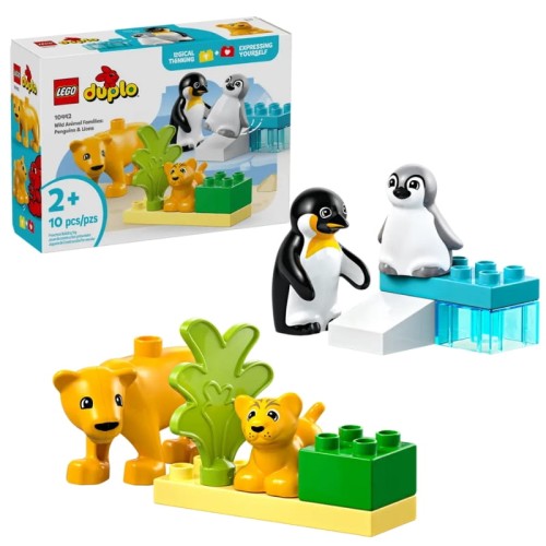 Lego Duplo Kosti rodiny divokých zvířat: tučňáci a lvi 10 ks 2+