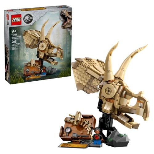 Lego Jurassic World Sada Kostry Dinosaurů: Lebka Triceratopse 468 ks. 7+