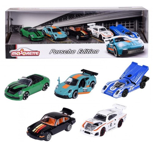 OUTLET! Majorette Sada Porsche Edition 5-Pack Vozidel Hracích Aut