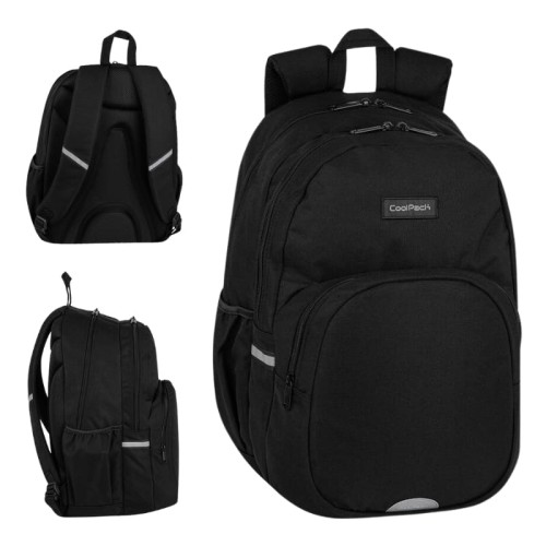 Coolpack Rider Školní Batoh Mládežnický 2-komorový 27L. Black Collection Černý
