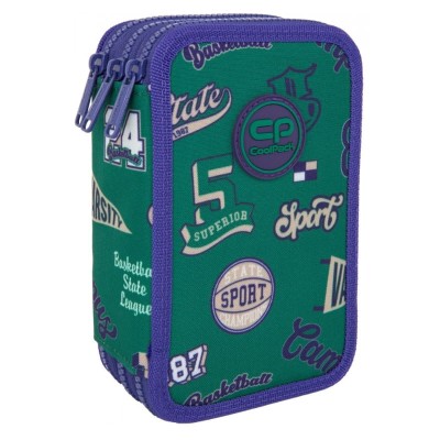 Coolpack Jumper 3 Penál S Výbavou Tříkomorový American Retro