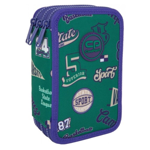 Coolpack Jumper 3 Penál S Výbavou Tříkomorový American Retro