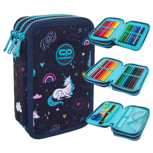 Coolpack Jumper 3 Pero s vybavením tříkomorový Paní Unicorn