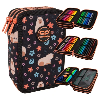 Coolpack Jumper 3 Piórnik Z Wyposażeniem Trzykomorowy Kapibary Capybara