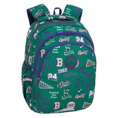 Coolpack Jerry Mládežnický Školní Batoh American Retro 3-komorový