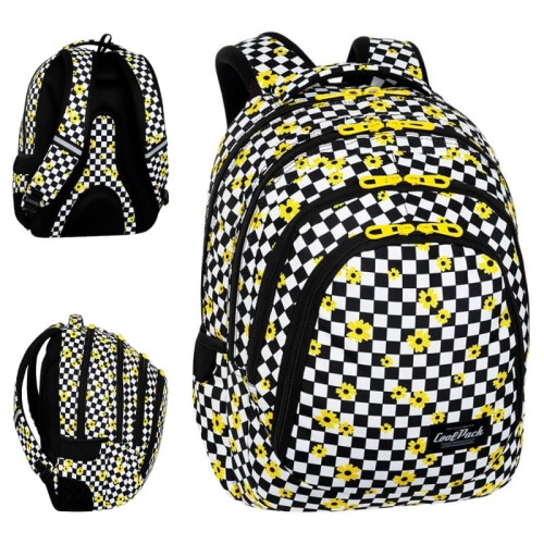Coolpack Drafter 3 Školní batoh Tříkomorový Mladistvý Chess Flow