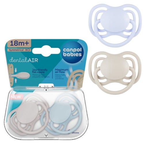 Canpol Babies Symetrický silikonový dudlík Dental Air 18m+