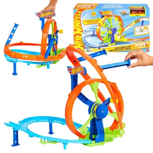 Hot Wheels Monster Trucks Sada Závodní Turbo Smyčka + Autíčko