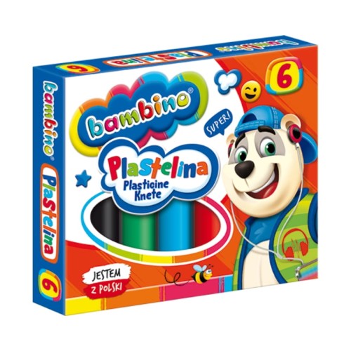 Bambino Plastelína 6 Barev Školní Předškolní Barevná