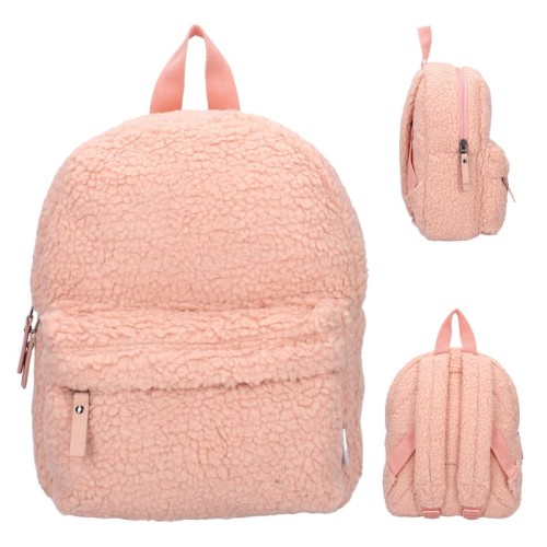 Vadobag Malý školní batoh na výlety Dětský Pret Be Soft And Kind Měkký nadýchaný růžový