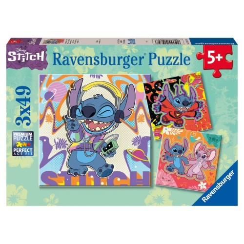 Ravensburger Puzzle Disney Stitch Skládačka Sada 3x49 Kousků 5+