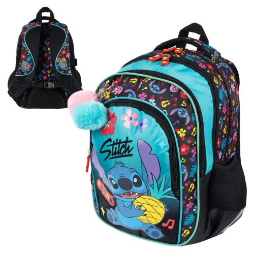 Školní batoh St. Majewski Mládežnický Velký Čtyřkomorový Stitch Mint Aloha