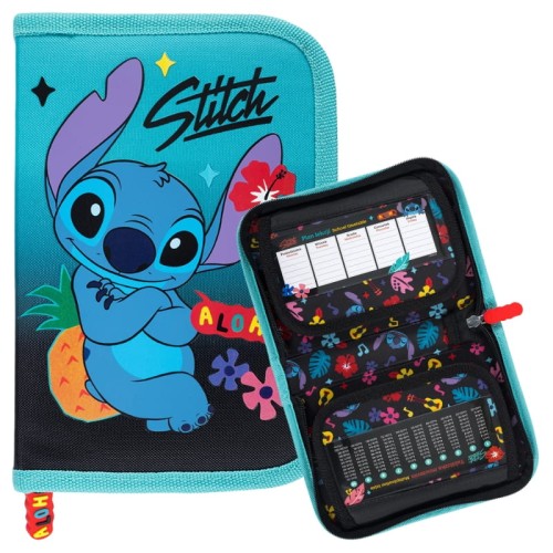 St. Majewski školní pouzdro dvoukapsové etui na školní potřeby Stitch mint Aloha