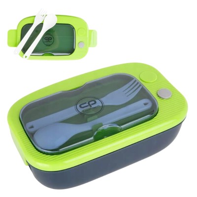 Coolpack Mil Snídaňový box s přepážkou + Příbory Modro-Zelená