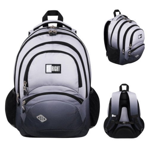 St. Right Školní Batoh Čtyřkomorový Grey Ombre 26l