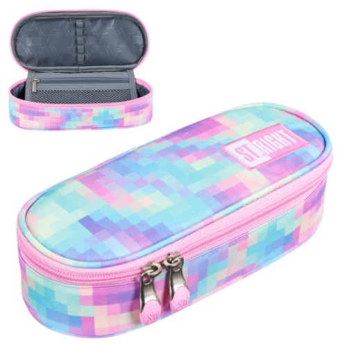 St. Right Školní pouzdro S tvrdým rámem S vnitřní klapkou Na školní pomůcky Pastel Pixels