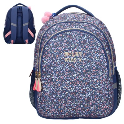 Vadobag Školní Batoh Dvoupodlažní S Květinami Milky Kiss Floral Fame