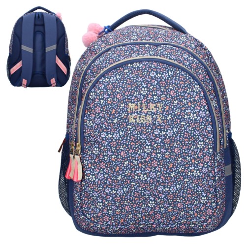 Vadobag Školní Batoh Dvoupodlažní S Květinami Milky Kiss Floral Fame