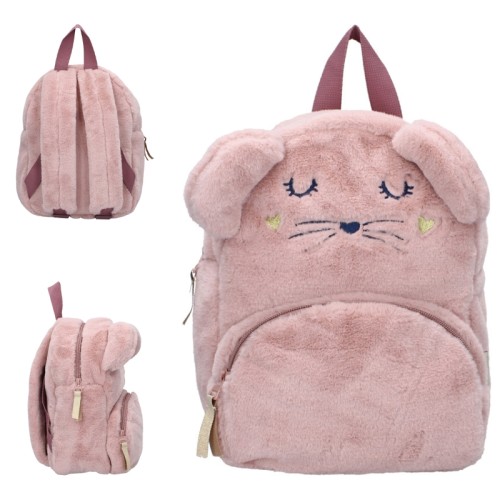 Vadobag Malý Dětský Batoh Školní Na Výlety Plyšový Růžový Králíček The Adorables